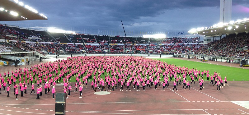 Aufmarsch des World Teams (von unserem Auftritt haben wir kein Bild)