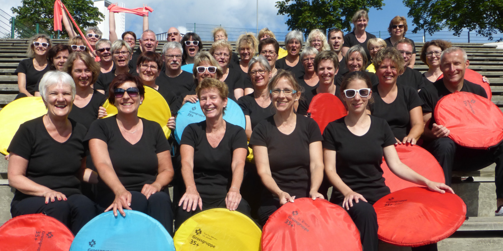 Die 38 Baselbieter in der Gruppe GG35+ nach der letzten Vorführung am Freitag