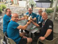 Das erste Bier in Hohenems (unserem Quartier)