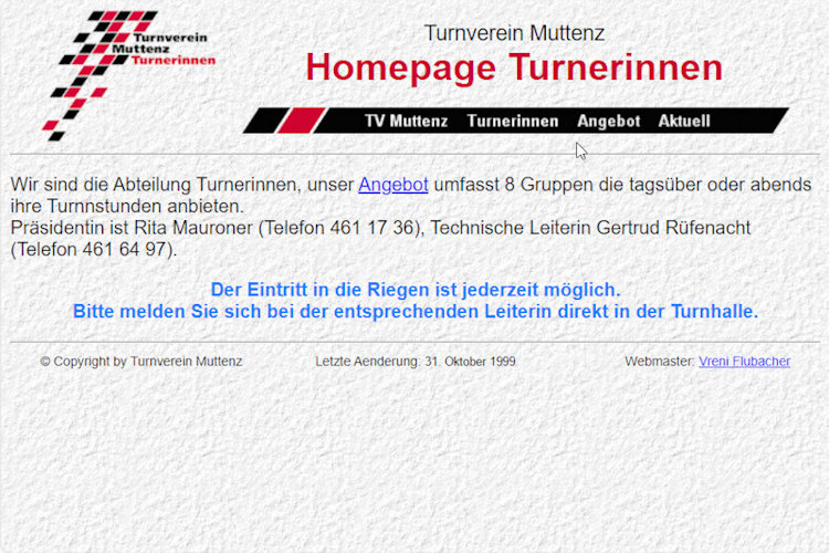 ... und der Turnerinnnen 1999