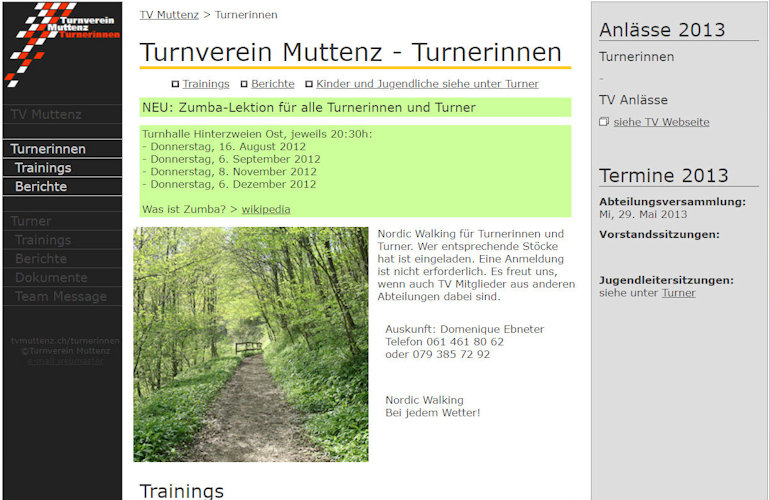 Webseite 2011, Turnerinnen