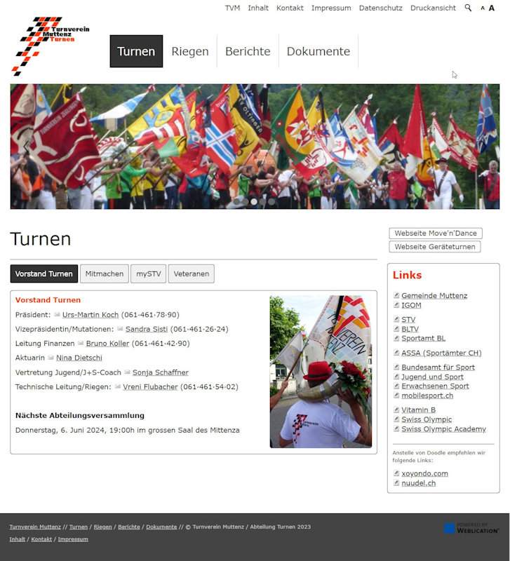 Webseite 2023 (Zweite Version mit CMS-Weblication)