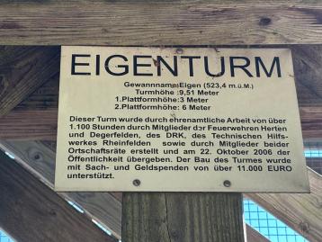 Eigenturm oberhalb Herten