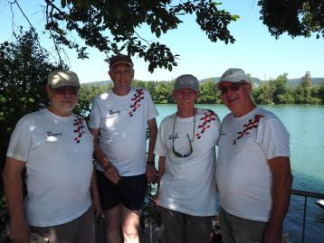 Das Team "Freitag Fitness": Karl, René, Peter und Urs-Martin